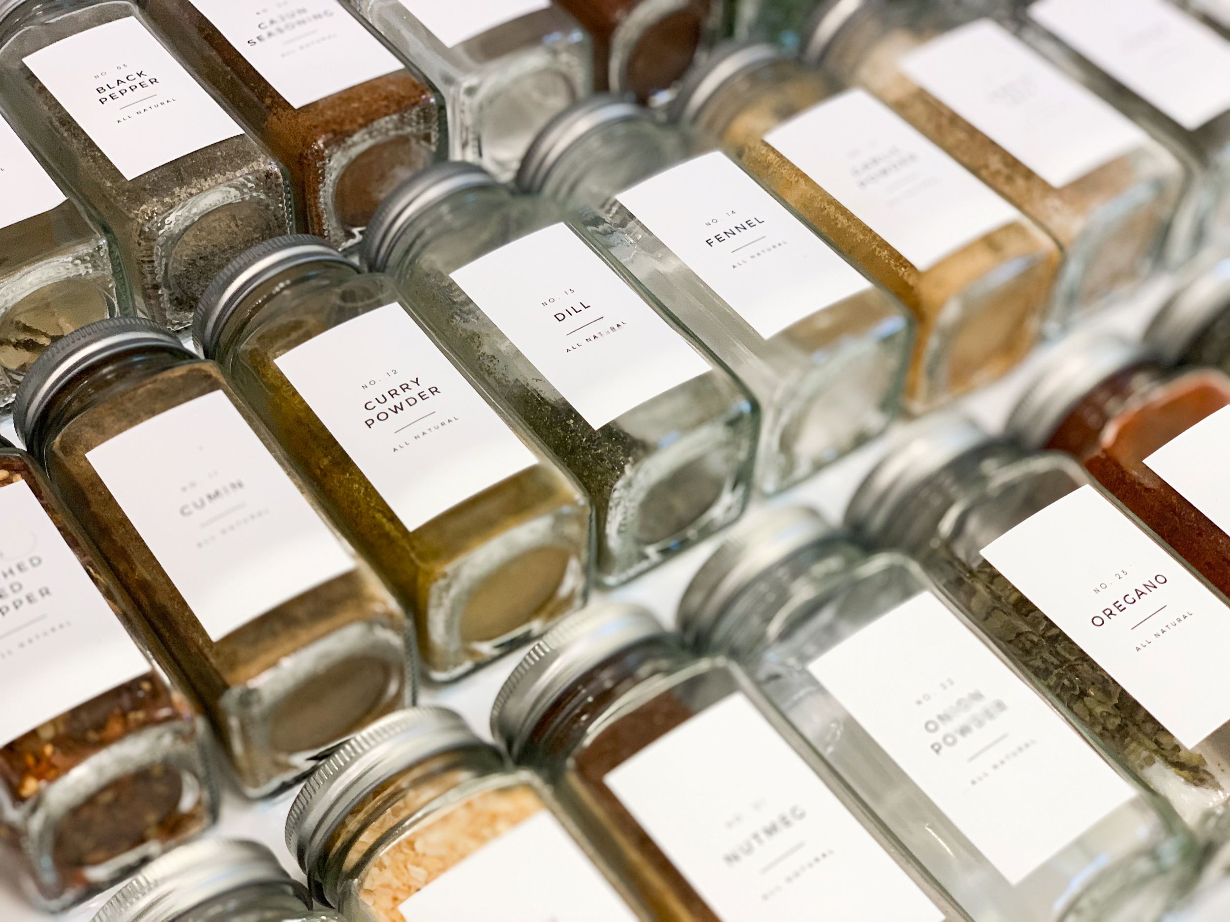 Spice Jar Labels - Square Labels